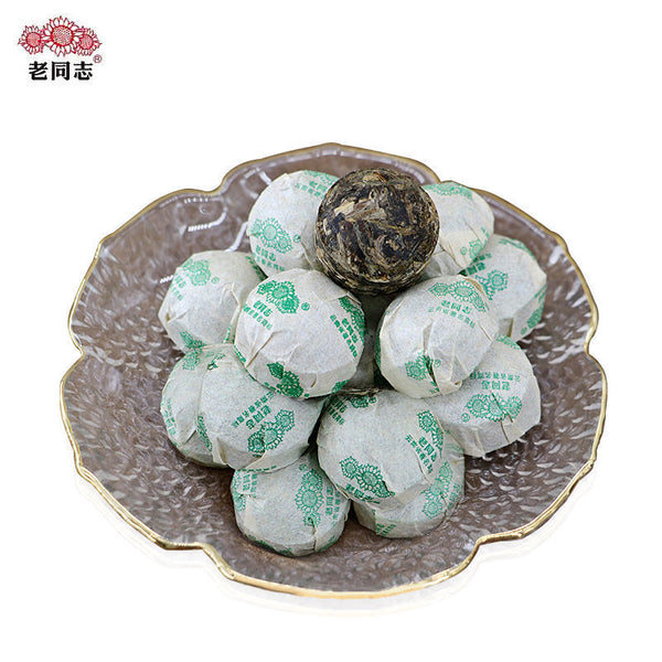 HelloYoung HAIWAN Old Comrade Qiao Mu Tuo Pu-erh Tea Tuo Raw Puer Mini Lao Tong Zhi