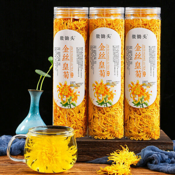 HelloYoung Jinsi Huang Ju Ecology Healthy Herbal Tea Premium Flower Chrysanthemum Tea 20g