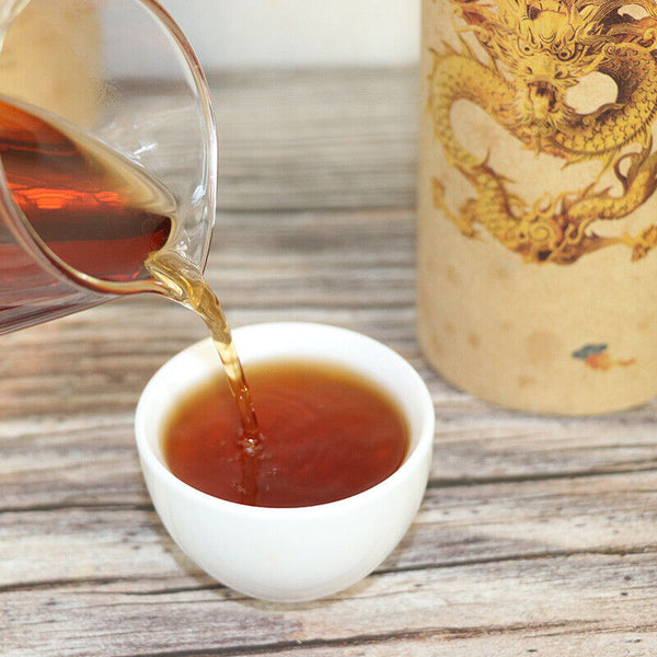 HelloYoung China Tea Ripe Puer Gongting Palace Pu'er Cooked Tea Loose Tea 150g Tin