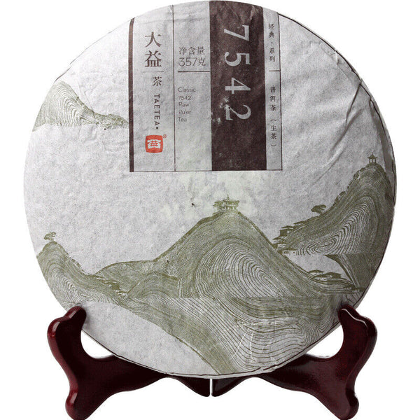 HelloYoung 357g 7542 Pu'er Tea Cake Menghai Dayi Chinese Yunnan Puerh Pu-erh Cha Puer