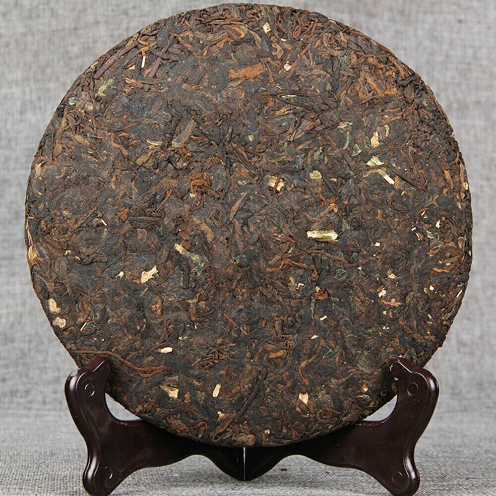 HelloYoung Menghai Glutinous Rice Fragrant Ripe Puer Tea Qi Zi Bing Shu Puerh Tea 357g Secondary image