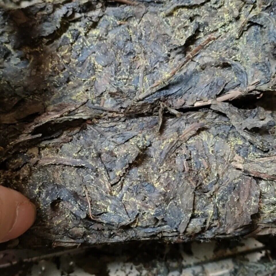 HelloYoung 1000g Anhua Black Tea Jinhua Golden Flower Tea Brick Top Fu Zhuan Tea