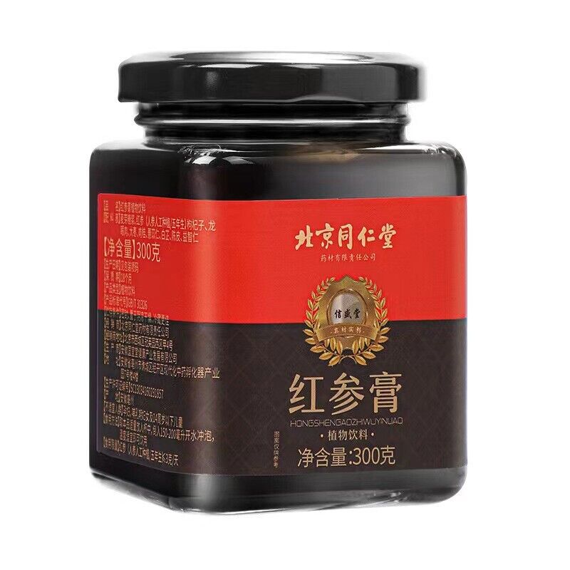 TongRenTang Red Ginseng Paste 同仁堂红参膏300g/罐 女性滋补24味气血双补调理高浓缩红参 养生膏代用膏 NEW Main image