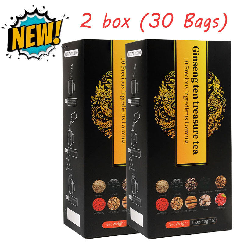 Ginseng Ten Treasure Herbal Tea Traditional Chinese Kidney Support Formula