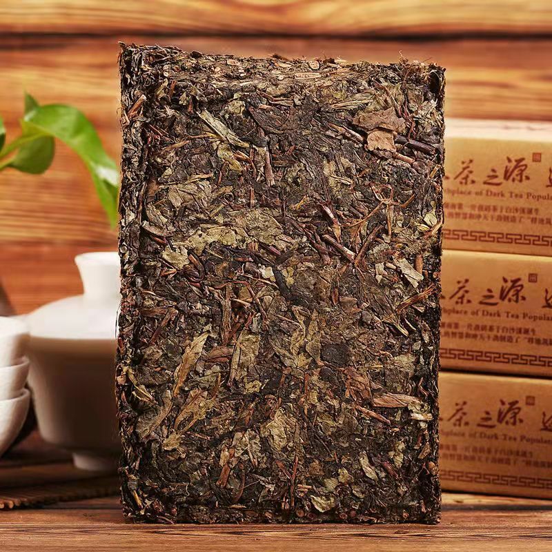 HelloYoung TeaBaishaxi 1953 Fucha *Anhua Dark Tea Golden Flowers Fu Brick Black Tea 338g