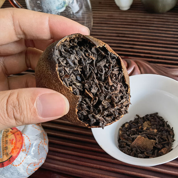 HelloYoung Yuxiang 8685 * Gold Horse Puer Stuffed Tagerine Tea Ripe Pu'er Orange Mandarin