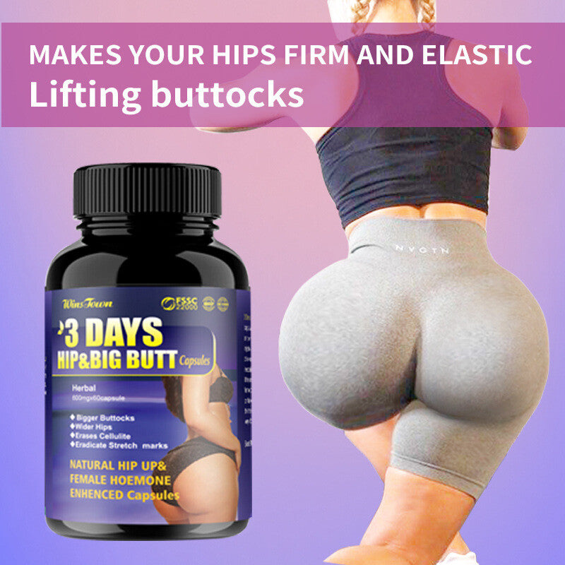 3 Days HIP & BIG BUTT  Enlargement Hip Firming Capsules X 1/2/3 Bottles