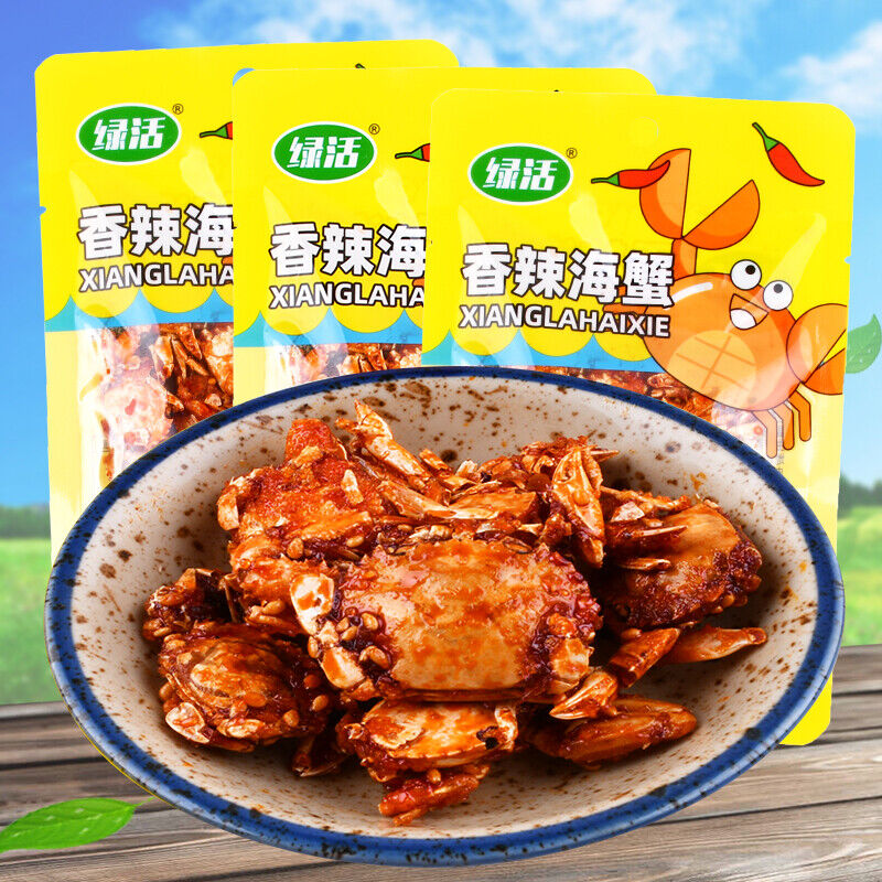 23g*10 bags Instant Seafood Spicy Baby crab 香辣海蟹香脆麻辣螃蟹即食海鲜零食 Main image