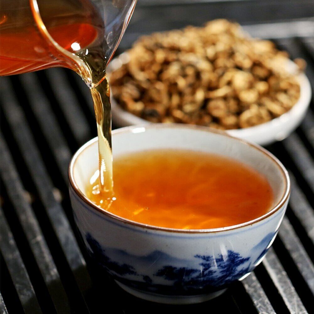 HelloYoung Tea2023 Yunnan Golden Spiral Black Tea Dianhong Red Single Bud Chinese Tea 250g