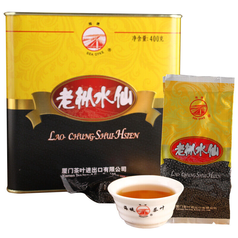 HelloYoung Sea Dyke AT110 Fujian Nong Xiang Lao Cong Shui Xian Rock Cha Oolong Tea 400g Tin