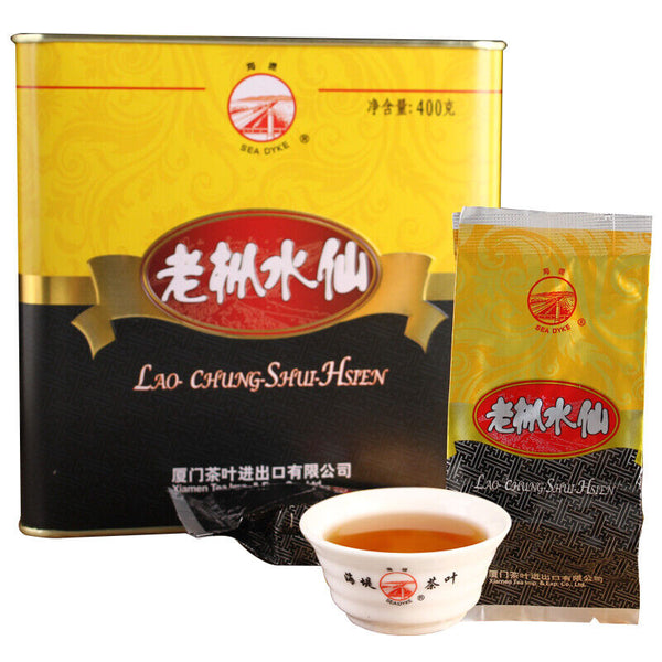 HelloYoung Sea Dyke AT110 Fujian Nong Xiang Lao Cong Shui Xian Rock Cha Oolong Tea 400g Tin