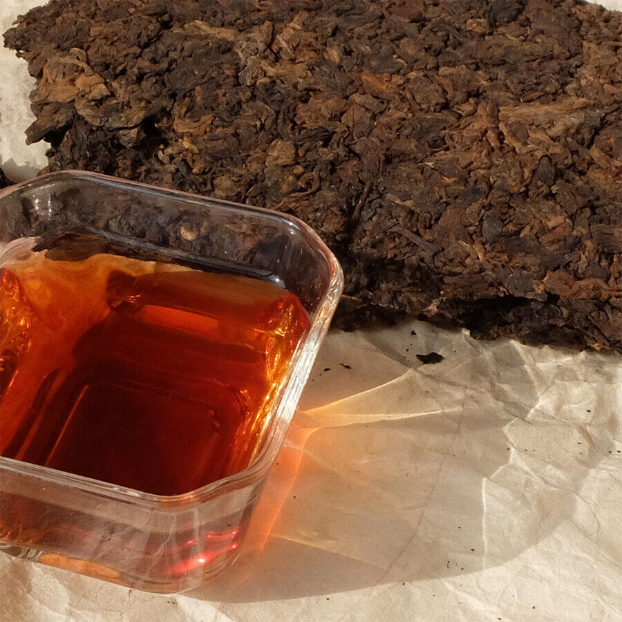 HelloYoung Yongde Ancient Tree Lao Cha Tou Pu-erh Tea Cake 380g Ripe Pu'er Puer Tea