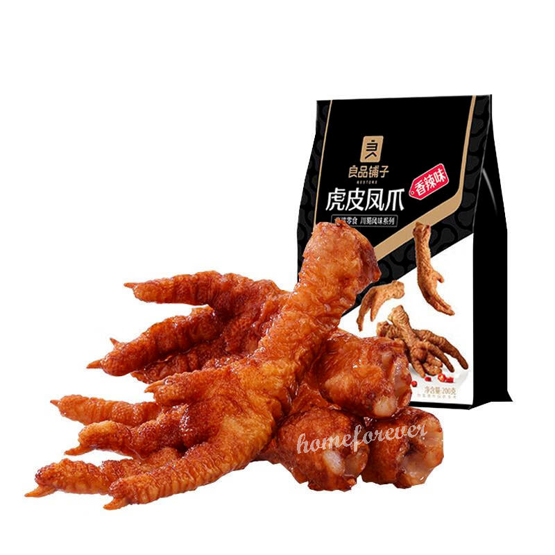 130g x 2 Tüten Liangpinpuzi Würzige Hühnerfüße Chinesische Snacks 良品铺子虎皮凤爪香辣味 Main image