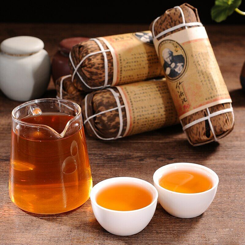 HelloYoung TeaTian Jian Anhua Dark Tea Royal Hunan Anhua Black Tea 200g Chinese Slimming Tea