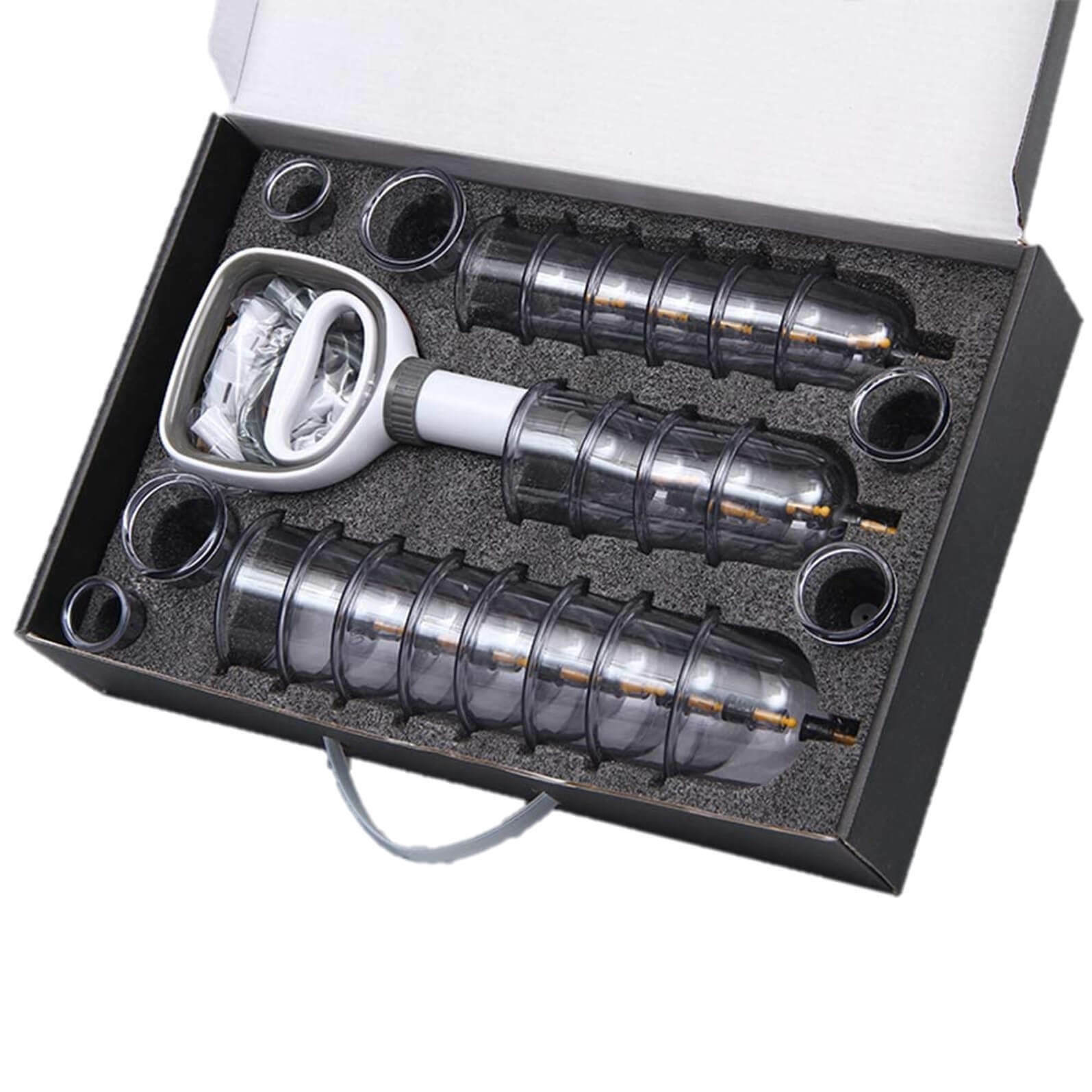 真空拔罐器Professional Acupoint Cupping Set, 4th Generation Pump Gun & Cups (24 Cups)