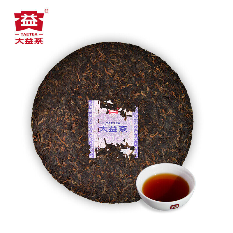 HelloYoung YU HUA NONG * 2019 Menghai Tea Factory Dayi Pu'er Tea Cake TAETEA Ripe Puer 357g