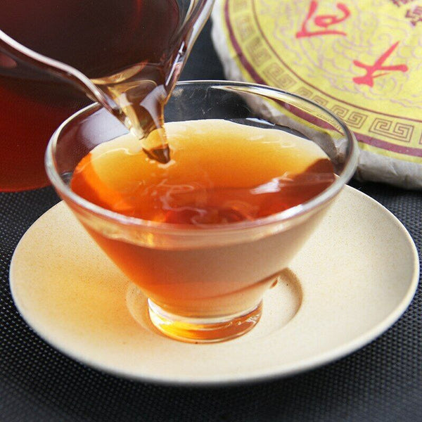 HelloYoung Menghai Ancient Ripe Puer Tea Batch 1701 Collection Old Shu Puer Tea 357g