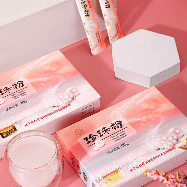 HelloYoung Pearl Powder Tongrentang Zhenzhufen Natural Herbal Tea同仁堂珍珠粉天然健康茶内服外用面膜