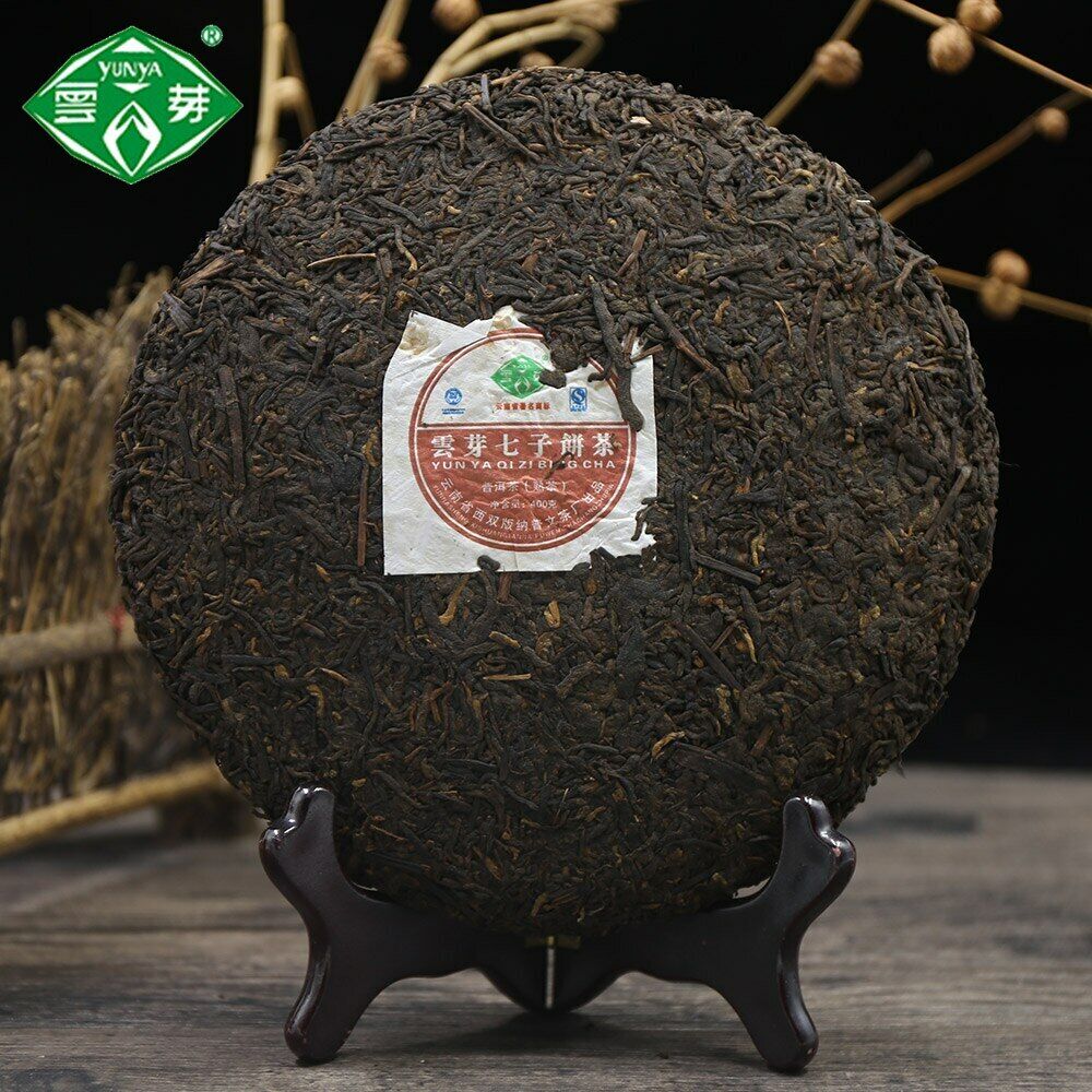 TemuTea 400g Pu Wen YunYa Qizi Pu'er Ripe Tea, Yunnan Puer Tea