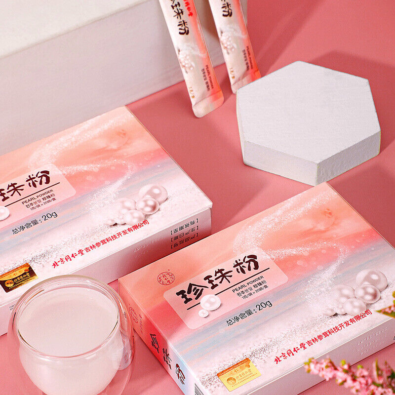 HelloYoung Pearl Powder Tongrentang Zhenzhufen Natural Herbal Tea同仁堂珍珠粉天然健康茶内服外用面膜 Secondary image