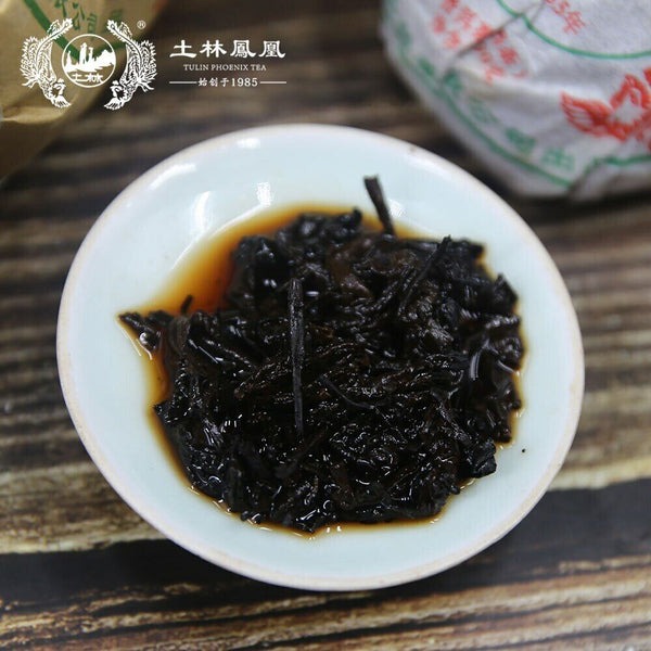 HelloYoung Tulin Fenghuang Yunnan Puer Tea Phoenix Puer Ripe Tuo Cha 801 Tuocha 100g