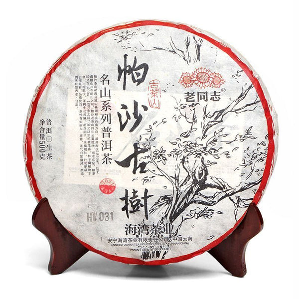 Haiwan Famous Mountain Aged Tree Raw Puer PaSha Gu Shu Old Pu'er Tea 500g