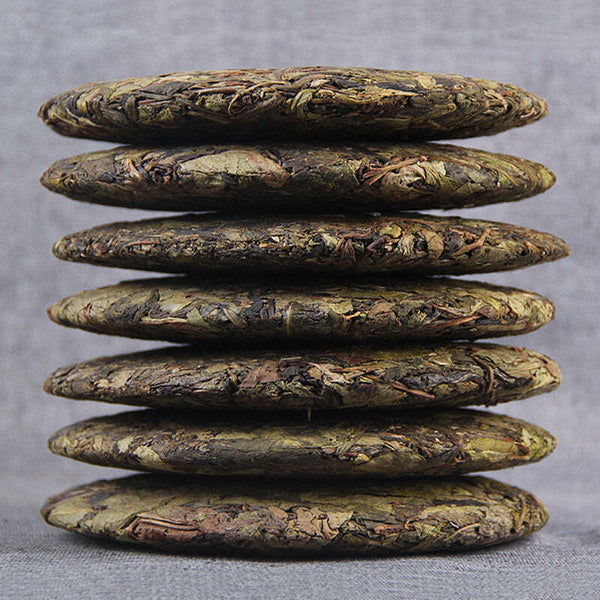 357g Aged Tree Puerh Raw Tea Cake Yunnan Qizi Pu-erh Shengcha Organic Pu'er Tea