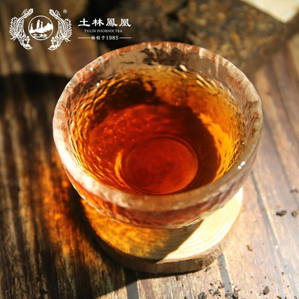 HelloYoung TuLin Fenghuang Yunnan Fenghuang Brand Shu Puer Tea Brick Ripe Puerh 100g