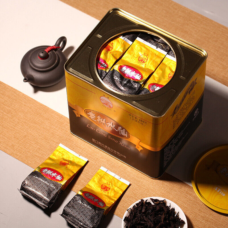 HelloYoung Sea Dyke AT110 Fujian Nong Xiang Lao Cong Shui Xian Rock Cha Oolong Tea 400g Tin
