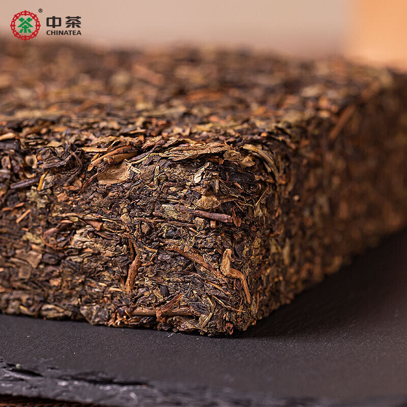 HelloYoung Hunan Anhua Golden Flower Dark Brick Tea Fu Zhuan Dark Tea 380g HEI CHA