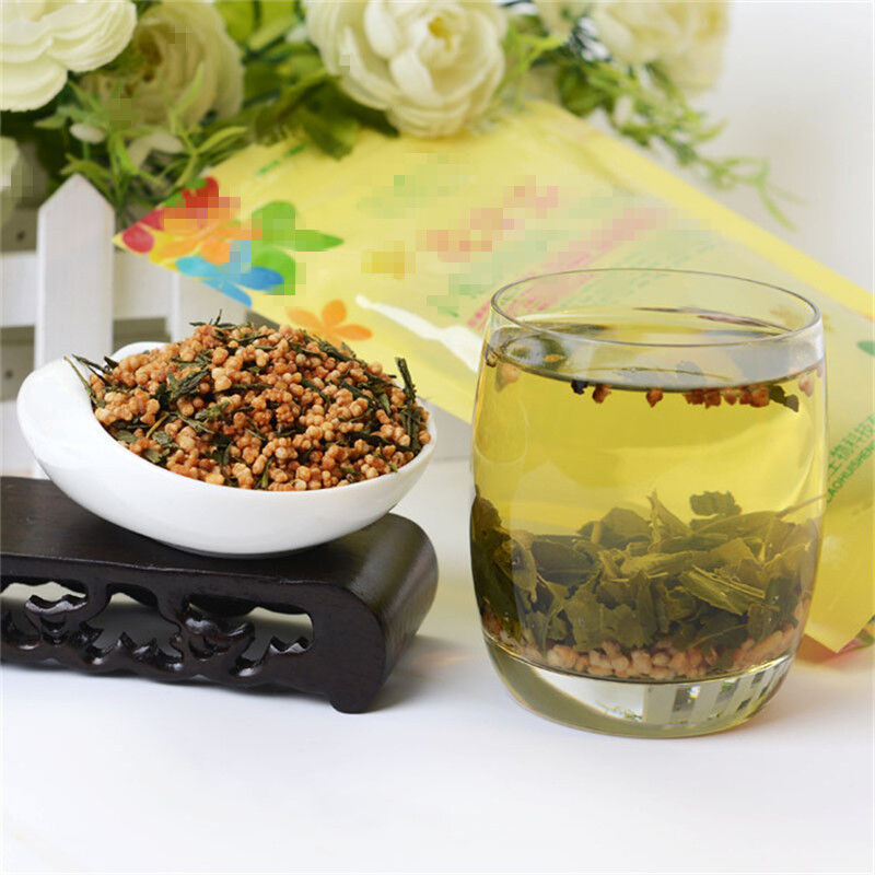 HelloYoung Premium Brown Rice Green Tea Genmaicha Sencha with The Rice High Quality 100g