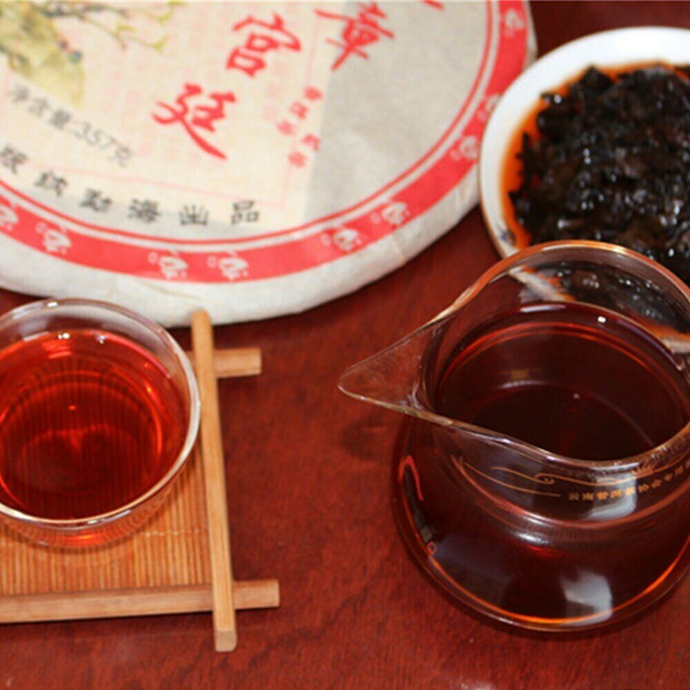 HelloYoung Year Yunnan Lao Ban Zhang Palace Shu Puer Tea Chinese Ripe Pu-erh 357g