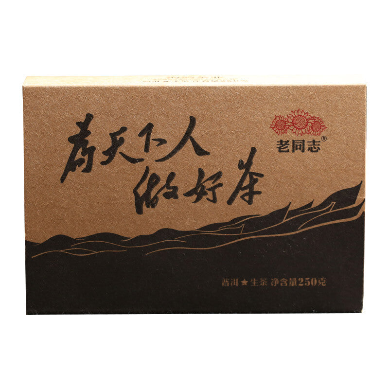 Good Tea for Everyone Puer Raw Puerh Brick  250g Haiwan Old Comrade Made Main image