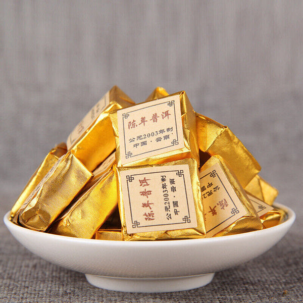 HelloYoung Yunnan 'Jia' Word Mini Tea Brick Shu Pu Er Pu-erh Ripe Tea Aged Puerh Brick 250g