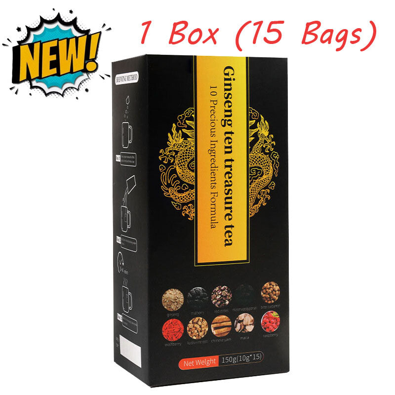 Ginseng Ten Treasure Herbal Tea Traditional Chinese Kidney Support Formula