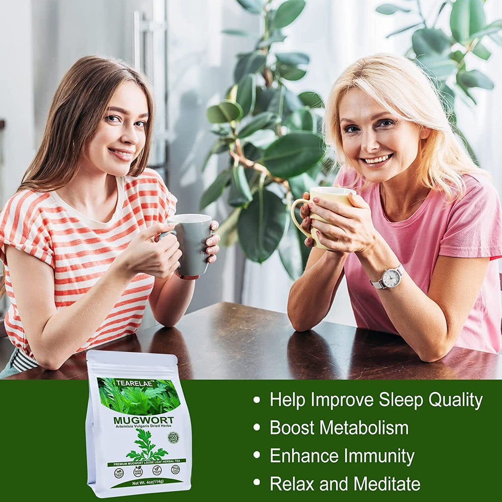 HelloYoung TEARELAE Mugwort Herb Dried Leaves Mugwort Tea - Non-GMO Herbs 114g