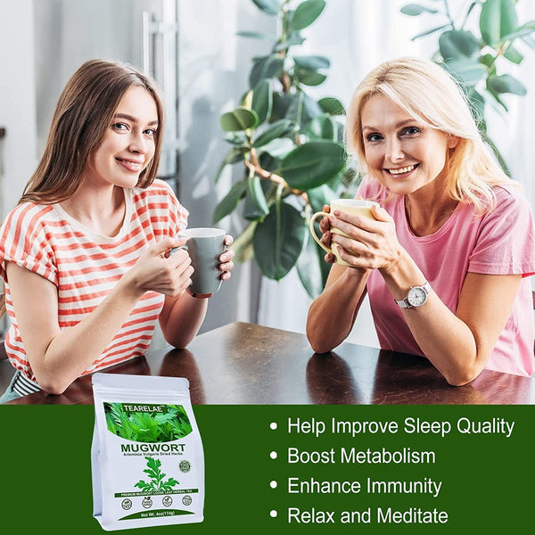 HelloYoung TEARELAE Mugwort Herb Dried Leaves Mugwort Tea - Non-GMO Herbs 114g