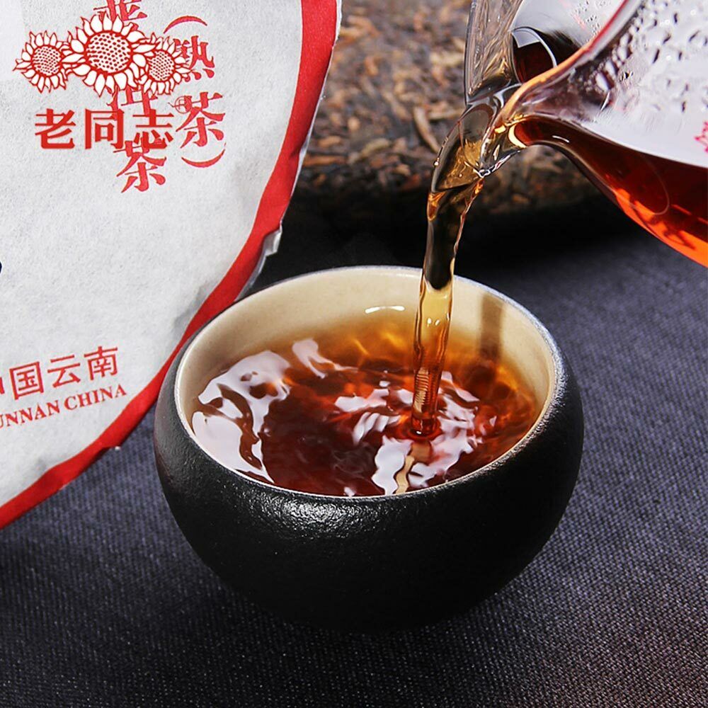 HelloYoung Haiwan 2018 Old Comrade Specialty Ripe Pu er Batch 181 Puer 400g