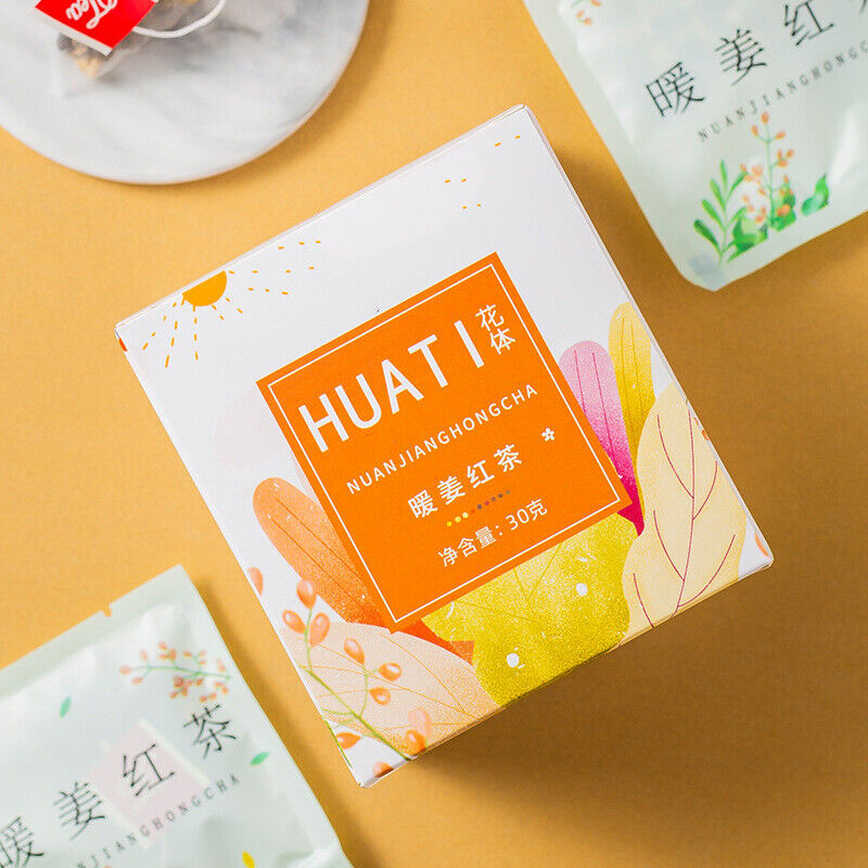 HelloYoung Ginger Tea Bags Caffeine Free Herbal Ginger Tea