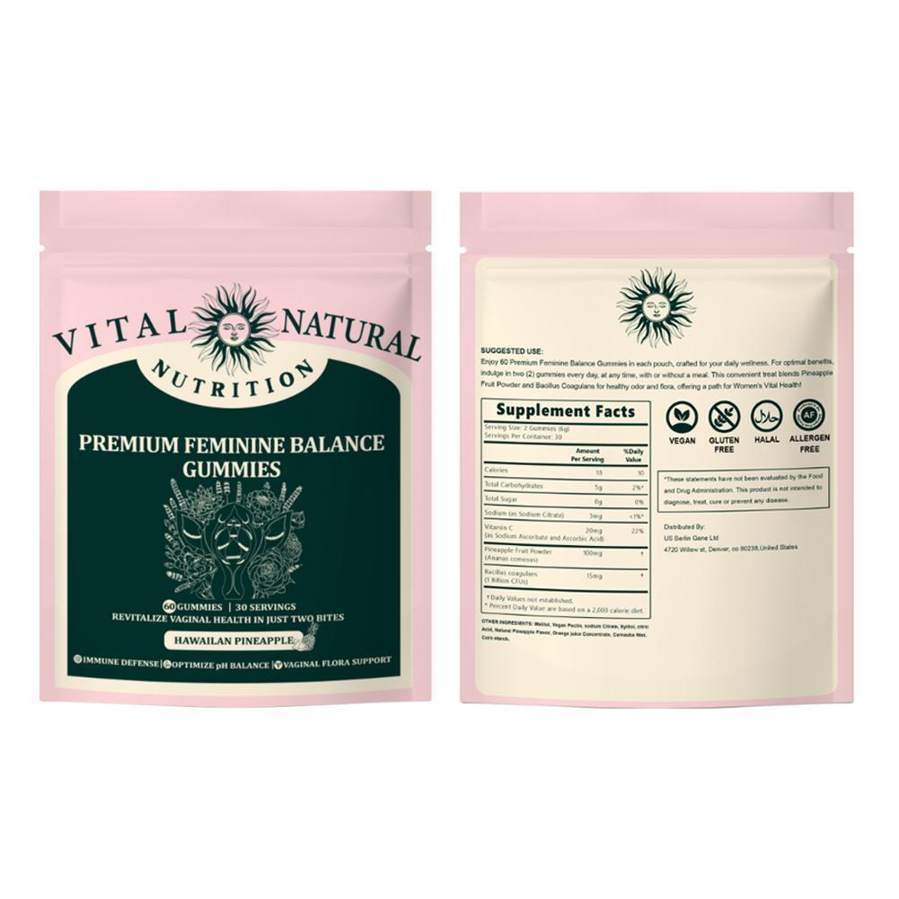 Premium Feminine Balance Gummies - for Women’s Health & Wellness 60 Gummies'