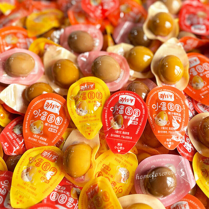 500g Jinzai Quail Egg Snacks 4 Flavors Chinese Snack 劲仔小蛋圆圆爆汁鹌鹑蛋中国零食特产 Main image