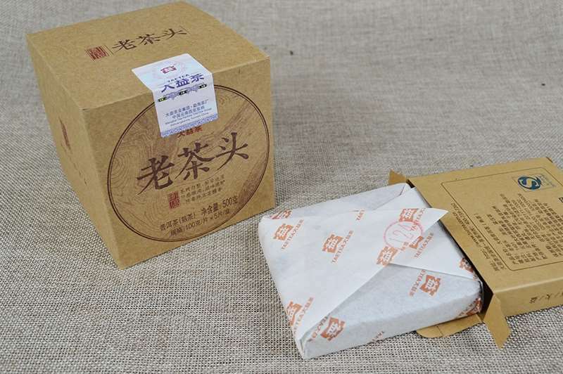 HelloYoungTea TAETEA Lao Cha Tou * 2014 Menghai Dayi Pu-erh Brick Ripe Puer Tea Brick 100g