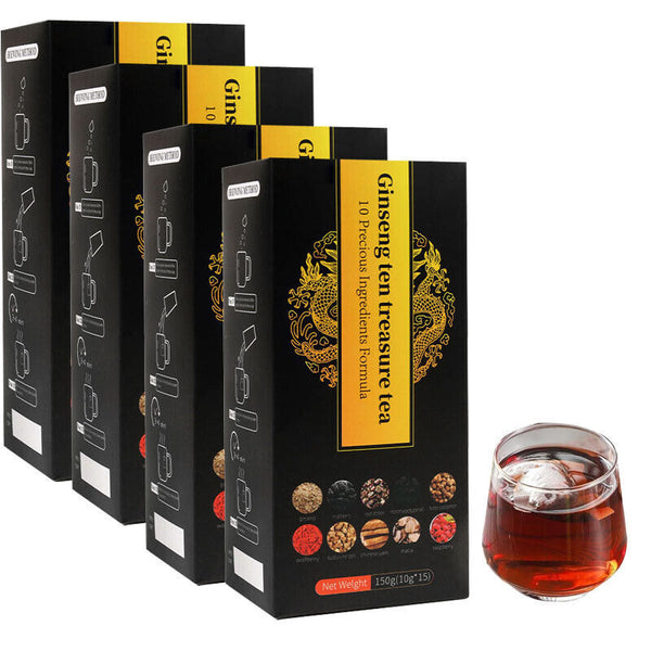 Ginseng Ten Treasure Herbal Tea Traditional Chinese Kidney Support Formula