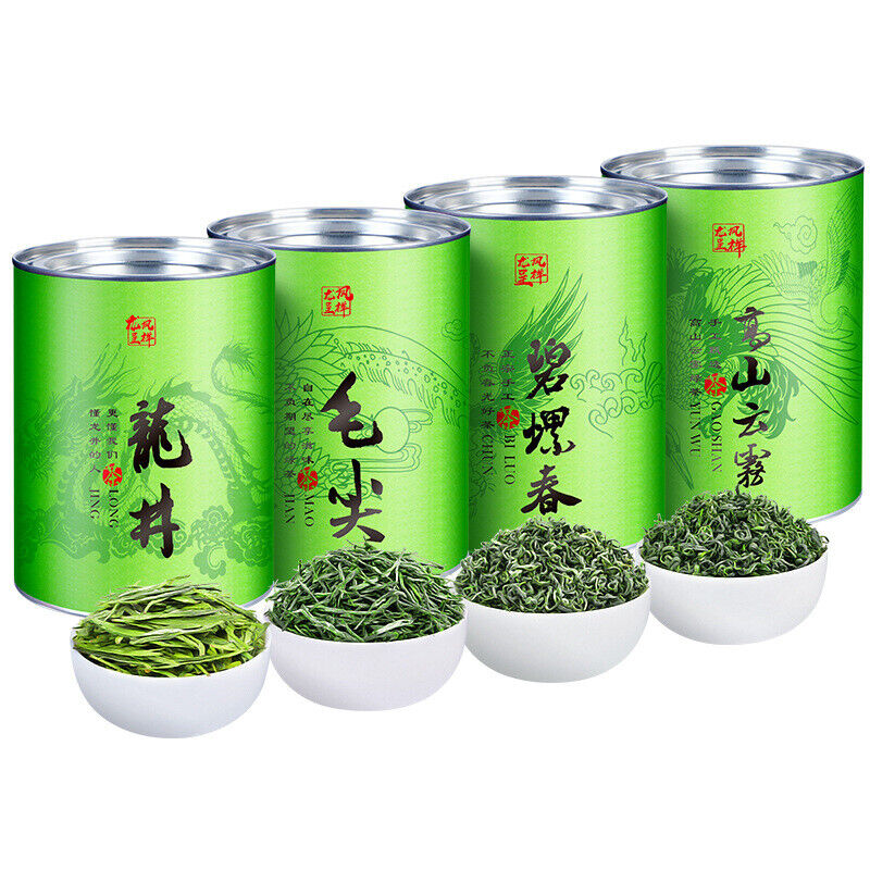 Four Green Teas Longjing Mao Jian Tea Mingqian Biluochun Alpine Yunwu Tea 500g