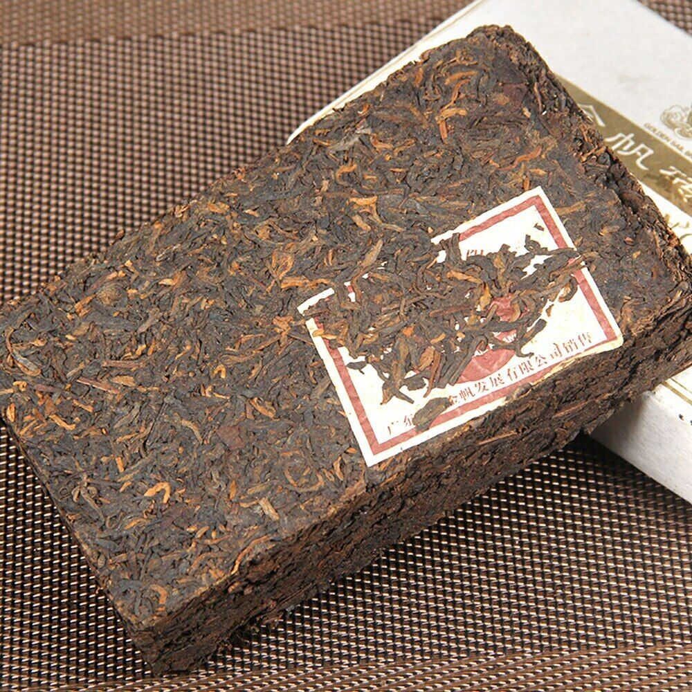 HelloYoung Golden Sail Brick 2852 Ripe Pu er Tea MengHai Charm of Time Shu Puerh 250g Secondary image