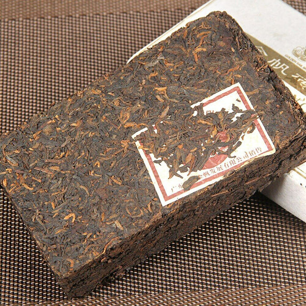 HelloYoung Golden Sail Brick 2852 Ripe Pu er Tea MengHai Charm of Time Shu Puerh 250g