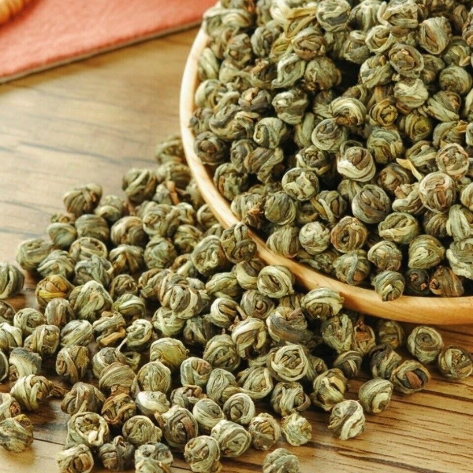 Premium Jasmine Dragon Pearl Ball Tea Puer King Chinese Flower Green Tea
