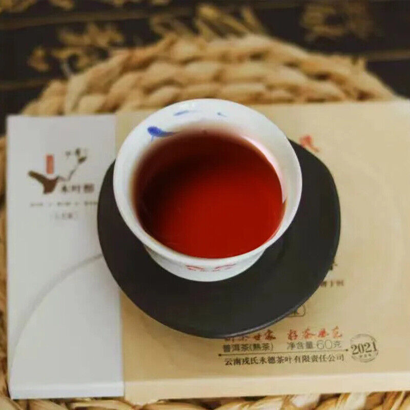 Mengku Rongshi Mu Ye Chun 3 Years Aged Pu'er Puer Ripe Pu-erh Tea Brick 60g