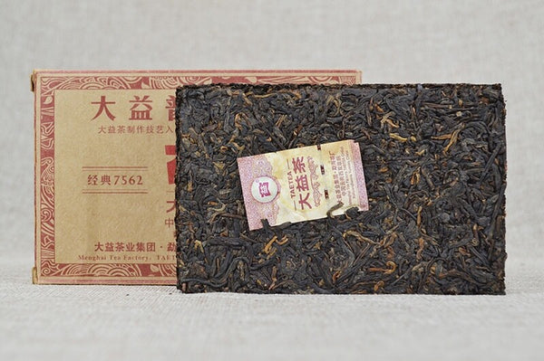TemuTea 250g Yunnan Menghai Dayi Tea Pu-erh Tea Brick  Ecology Ripe Puer Tea