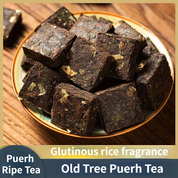 50g Puerh Ripe Tea Glutinous Rice Fragrance Pu-erh Cooked Tea Brick Pu'er Tea